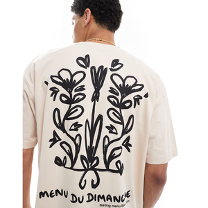 เสื้อยืดผู้ชาย ผ้าฝ้าย 220gsm ทรงโอเวอร์ไซส์ สปอร์ต ทรงบ็อกซี่ พิมพ์ลายสกรีนตามสั่ง ดีไซน์เนื้อผ้าหนา พิมพ์โลโก้ด้วยเทคนิค DTG ไซส์ US/UK ขายส่ง/OEM/ODM - Product Image 5