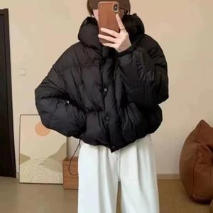 เสื้อแจ็กเก็ตแฟชั่นเกาหลีแบบหนาอบอุ่นเรียบง่าย, เสื้อโค้ทฤดูหนาวทรงหลวมคอปกตั้งเทคนิคการพิมพ์ลายเสื้อแจ๊กเก็ตระบายอากาศได้ดีซับในไนลอน - Product Image 3