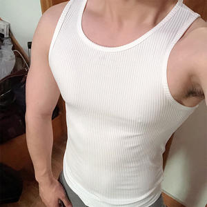 Débardeurs sans manches imprimés avec logo de sport pour hommes gilet de gymnastique à séchage rapide chemises tissu en maille respirant tricoté coton décontracté Fitness XL - Product Image 4