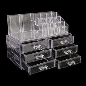 Acrylic Cosmetic <b>Makeup</b> Organizer Storage <b>Box</b> - White - Product Image 2
