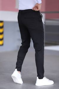 Pantalon extensible imperméable de coupe régulière bleu marine pour homme, pantalon de bureau intelligent décontracté, élastique, fermeture éclair, braguette droite en coton Hip Hop - Product Image 2