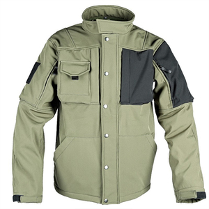 Imperméable Soft Shell tactique coupe-vent hommes automne hiver peau de requin polaire en peluche veste épaissie chaud veste manteau - Product Image 6