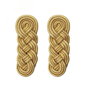 Cordones de hombro uniformes ceremoniales OEM charreteras uniformes tablero de hombro torcido oro Mylar - Product Image 5