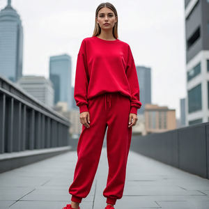 Survêtement surdimensionné 450 GSM pour femme Sweat à capuche et pantalon de survêtement Jogger Running Pullover Respirant Loose Fit Survêtement pour femme - Product Image 5