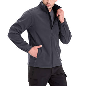 Veste Softshell légère et imperméable pour homme avec doublure en polaire et capuche pour la randonnée, vestes de plein air réfléchissantes - Product Image 5