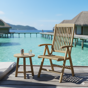 Premium Modern Eco-Friendly Teak <b>Wood</b> <b>Arm</b> <b>Chair</b> for Restaurant Dining and Outdoor Use - Product Image 6