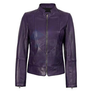 Chaqueta de Cuero para Mujer, Piel de Cordero Auténtica, Chaqueta de Cuero Elegante y Moderna, Prenda Exterior Premium para Motocicleta y Uso Casual - Product Image 3