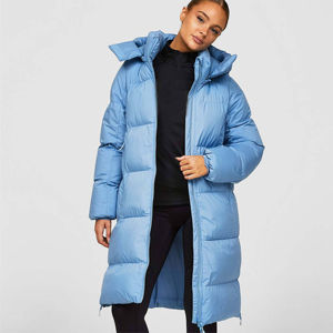 Blouson long matelassé ultra-chaud pour femme, capuche imprimée, rembourrage en coton, imperméable, respirant, service personnalisé OEM/ODM pour le froid - Product Image 1