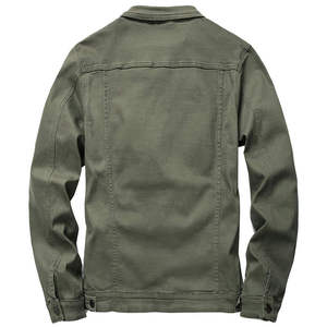 Chaqueta de Lona Vaquera para Hombre, Estilo Urbano, Delgada, de Alta Calidad, con Logotipo Personalizado, Impresión Frontal, Resistente al Viento, de Secado Rápido, con Capucha y Transpirable - Product Image 2
