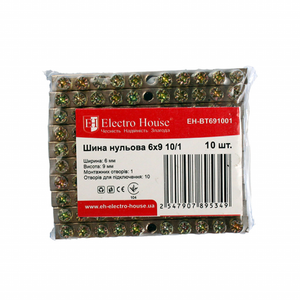 Gran oferta 4/6/7/8/10/12/14/18/24 contactos barra de latón neutro tierra eléctrica con tornillo 6x9 para 1 agujeros 100A bloque de terminales - Product Image 3