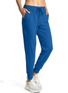 Pantalones de chándal de cintura alta con logotipo personalizado para mujer, pantalones de chándal con bolsillos para entrenamiento de yoga, talla XL, primavera y verano - Product Image 2