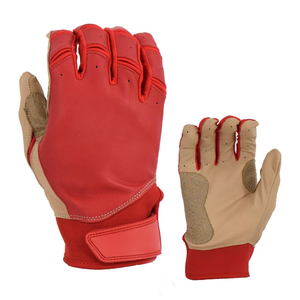 Guantes de bateo de béisbol de cuero genuino con logotipo personalizado, guantes de bateo de béisbol y softbol de todos los colores personalizados de alta calidad - Product Image 3