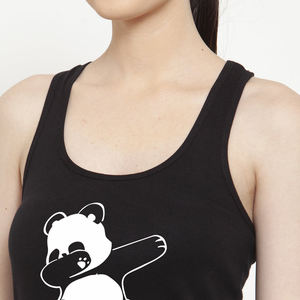 Débardeur personnalisé en fibre de bambou noir pour femmes avec jersey grande taille Style décontracté quantité minimale de commande bas en coton - Product Image 6