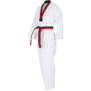 Venta al por mayor de ropa de Taekwondo hecha de algodón totalmente personalizada, ropa de lucha, uniforme de Taekwondo de artes marciales barato de buena calidad - Product Image 2