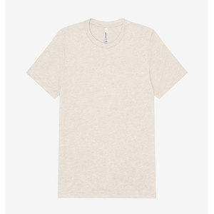 T-shirt unisexe en avoine Triblend S/S Qualité supérieure Confort Léger Respirant Idéal pour l'impression DTG T-shirt personnalisé - Product Image 1