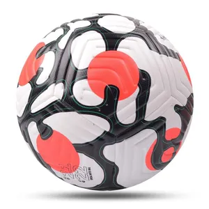 Top Quality Red White Soccer Ball Cheap Price 2023 Qatar World Official Size PU Match Cup Football Soccer Ball