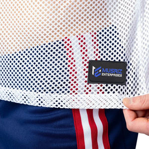 Vêtements de sport pour hommes Maillots en maille à séchage rapide 100% Polyester Logo personnalisé Haute qualité Sublimation complète Nouveau modèle Plus Size XL - Product Image 4