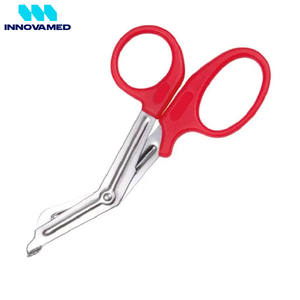 Tijeras para Traumatismos, Tijeras Médicas Rojas, 1 Pieza, Calidad Premium, para Vendajes, EMT, para Enfermeras, Certificación CE Clase I por INNOVAMED - Product Image 3
