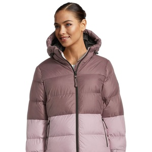 Chaqueta Acolchada Ligera de Punto con Capucha y Cremallera para Mujer, Forro de Nailon/Acrílico y Poliéster, Transpirable, Bordada, para Invierno - Product Image 6