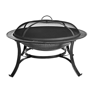 Bol de foyer martelé en cuivre avec couvercle en fer noir Meilleure qualité Forme ronde Foyer en cuivre Brûleur à bois Réchauffeur extérieur - Product Image 5