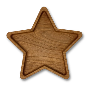 Plateau en bois, objet décoratif, plateau à fruits étoilés, plat pour pierres, bijoux, huiles essentielles, décoration - Product Image 5