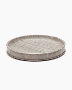 Plateau de service rectangulaire en travertin beige de luxe, plateau en pierre multi-usages pour la décoration de la maison et le service, 16x12 pouces - Product Image 6