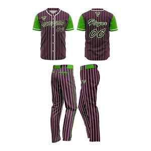 Derniers uniformes d'équipe de softball pour jeunes Maillots de baseball personnalisés et ensemble avec fonction de taille supérieure Nouveau design doux et confortable - Product Image 1