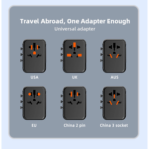 Adaptador de Enchufe Universal con Puertos Tipo-C y DC, Material GaN, Voltaje de Salida de 5V para Viajes Mundiales - Product Image 6