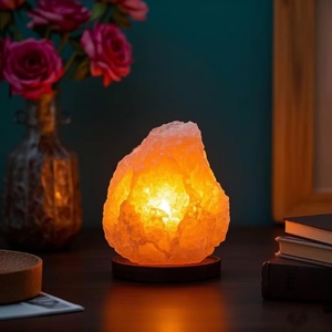 Haute qualité 100% pur naturel rose sel de l'Himalaya lampe lampes de table de luxe sculpté amour Style bonne conception de matériel pour la décoration - Product Image 2