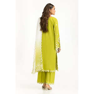 Traje de Verano de 3 Piezas en Viscosa y Seda Cruda Bordada IPSTD-44744 - Product Image 4