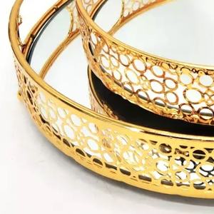 Custom Design Luxury Decorative Gold Metal Sheet <b>Mirror</b> <b>Tray</b> for Home Decoration - Product Image 5