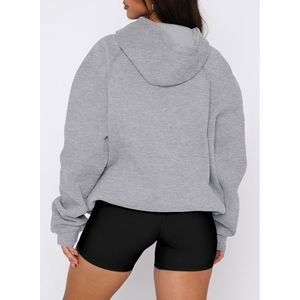 2025 femmes Street Wear pull à capuche sweats 100% coton biologique grande taille avant Logo saison d'hiver - Product Image 6