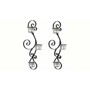 Deluxe Quality Black Metal Indoor Candle Holder <b>Sconces</b> Iron <b>Lighting</b> Accessories for Christmas Easter Celebrations - Product Image 6