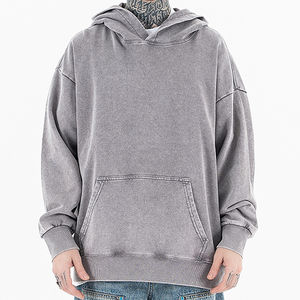 Sweat à capuche surdimensionné à épaules tombantes pour hommes Nouveau dernier design Acid Wash sweats à capuche pour hommes - Product Image 5