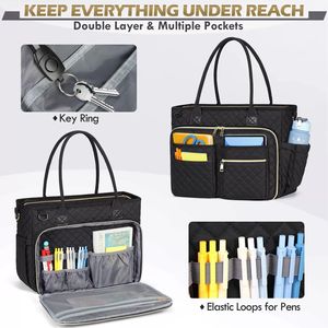 Sacs de voyage de grande taille pour femmes Bolso Étanche Multi-poches Porte-documents pour ordinateur portable pour infirmière École 15,6 17 pouces Sacs à <span class=keywords><strong>main</strong></span> pour ordinateur portable - Product Image 3