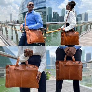 Men Leather Messenger <b>Bag</b> Waterproof Leather Laptop Briefcase Large Satchel Shoulder Office Travel <b>College</b> Computer Laptop <b>Bag</b> - Product Image 5