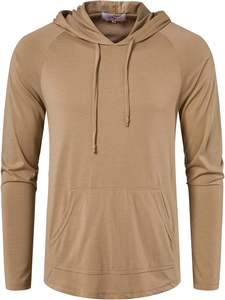 Venta al por mayor de sudaderas con capucha de los hombres a cuadros Jacquard de manga larga con cordón Hipster Casual sudaderas con capucha con calidad superior - Product Image 5