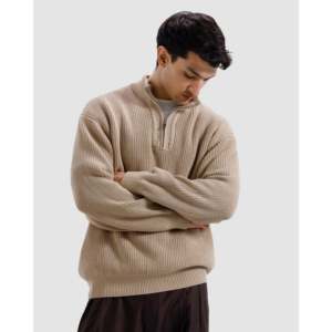 Pull en tricot géométrique unisexe pour homme, coupe ample, en coton molletonné 300 GSM, chaleur hivernale, automne-hiver - Product Image 6