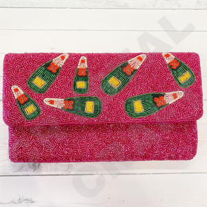 <b>Pink</b> And Black Custom Beaded <b>Party</b> Clutch Evening <b>Bag</b> Designer Ladies Shoulder <b>Bags</b> Luxury Purses and Handbags <b>Parties</b> - Product Image 4