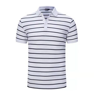 Camiseta de polo Lisa roja de la mejor calidad OEM de fábrica, camiseta de hombre a rayas de polo Alto a la moda urbana para hombre - Product Image 3