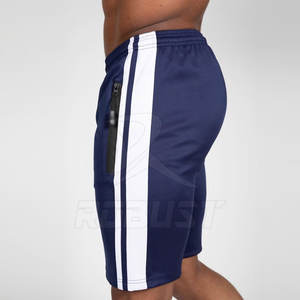 Pantalones cortos de gimnasio de estilo callejero para hombre, venta al por mayor, patrón sólido, entrenamiento, correr, ropa deportiva, antiarrugas, no tejido, Jogger Fitness - Product Image 3