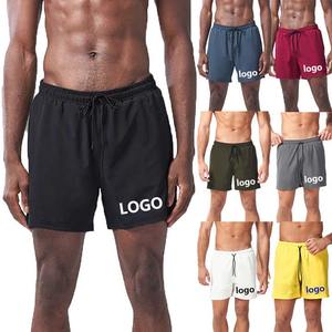 Pantalones cortos deportivos informales de secado rápido para hombre, pantalones cortos de entrenamiento con letras reflectantes para correr o entrenar en el gimnasio con bolsillos, Fitness ligero - Product Image 1