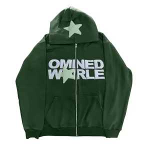 Sudadera con Capucha Personalizada de Moda, Impresión en Pantalla y Puff, Estilo Urbano, Calidad Premium, Cierre de Cremallera, 500GSM, para Hombre - Product Image 6