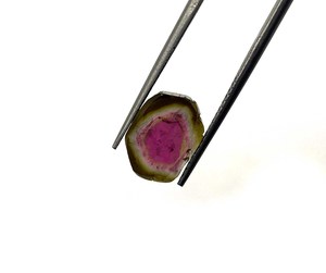 IGI certificado 3A piedra preciosa rosa de alta calidad 9mm Anillo Verde sandía Natural turmalina rebanada tratada térmicamente piedras preciosas sueltas para - Product Image 5