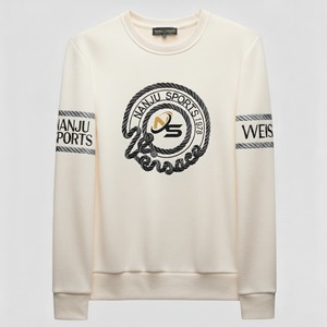 Sudadera con capucha de cuello extra grande ecológica sólida con logotipo bordado gráfico personalizado unisex tela tejida holgada para invierno informal - Product Image 6