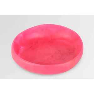 Résine moderne jaune motif personnalisé poli lave-vaisselle écologique plateau rond cadeau d'affaires - Product Image 5