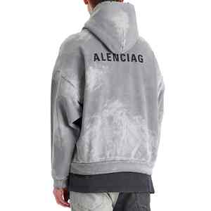 Sudadera con capucha de algodón orgánico 100% con logotipo personalizado de alta calidad para hombre - Product Image 3