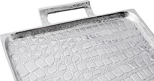 Meilleure vente plateau en aluminium argenté pour la maison décorative de Noël à un prix abordable de l'Inde - Product Image 5