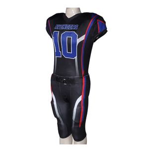 Tenues de football américain personnalisées de haute qualité, 100 % polyester, séchage rapide, respirantes, manches courtes, couleur unie - Product Image 2
