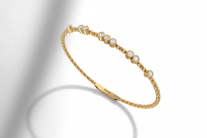 Brazalete de Oro de 14K con Diamantes Naturales en Engaste Pansak para Mujer - Product Image 3